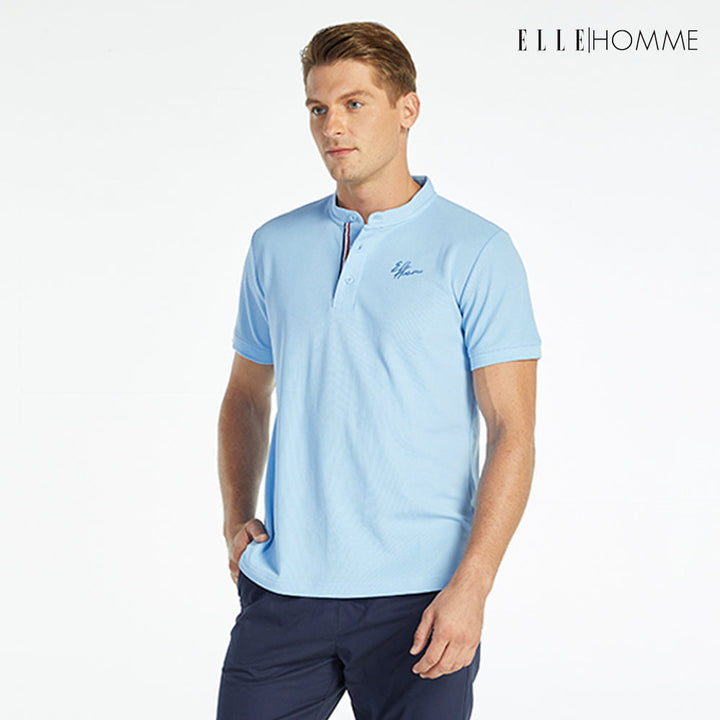 ELLE HOMME เสื้อยืดโปโล สีฟ้า W8K904B23 ELLE HOMME