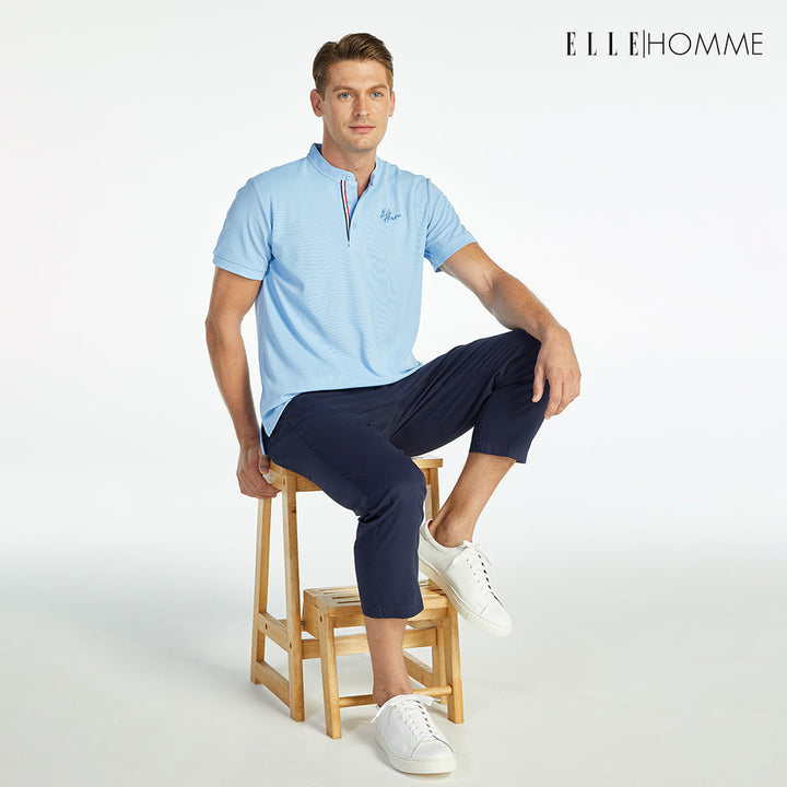 ELLE HOMME เสื้อยืดโปโล สีฟ้า W8K904B23 ELLE HOMME