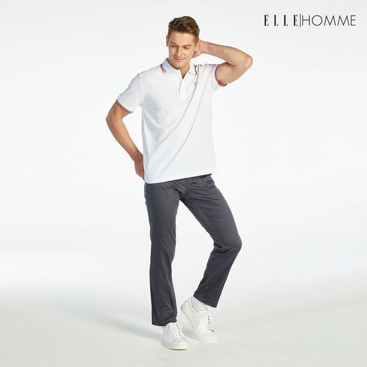 ELLE HOMME เสื้อยืดโปโล สีขาว W8K903B23 ELLE HOMME