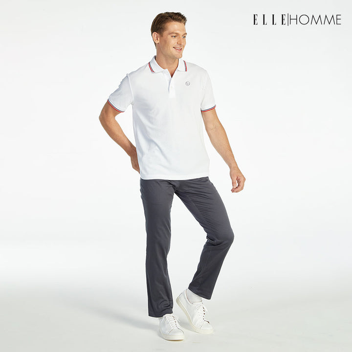 ELLE HOMME เสื้อยืดโปโล สีขาว W8K903B23 ELLE HOMME