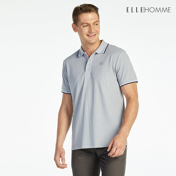 ELLE HOMME เสื้อยืดโปโล สีเทา W8K903B23 ELLE HOMME