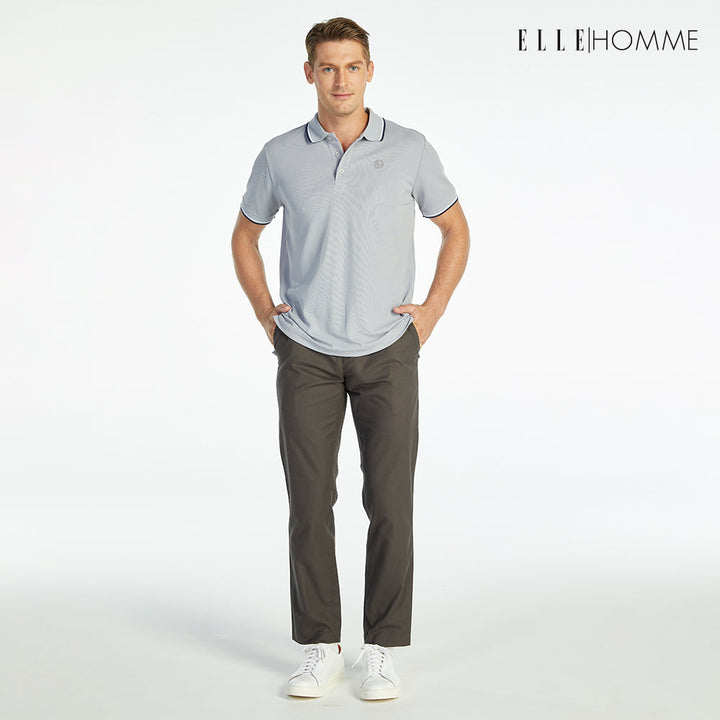 ELLE HOMME เสื้อยืดโปโล สีเทา W8K903B23 ELLE HOMME