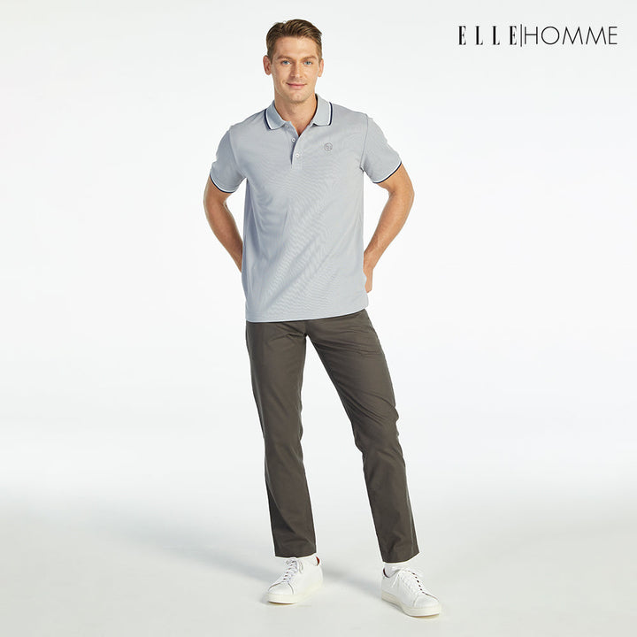 ELLE HOMME เสื้อยืดโปโล สีเทา W8K903B23 ELLE HOMME
