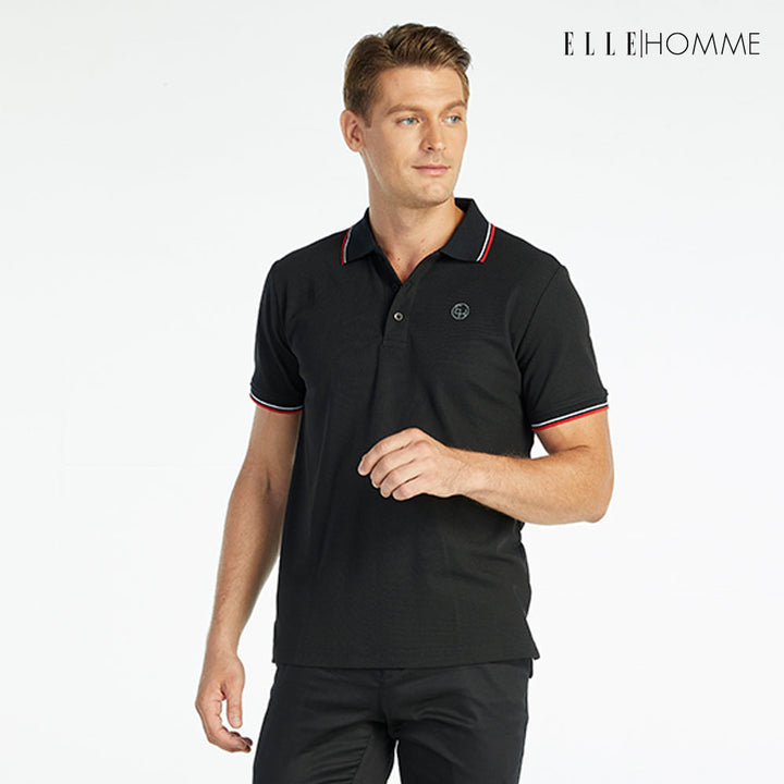 ELLE HOMME เสื้อยืดโปโล สีดำ W8K903B23 ELLE HOMME