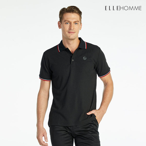 ELLE HOMME เสื้อยืดโปโล สีดำ W8K903B23 ELLE HOMME