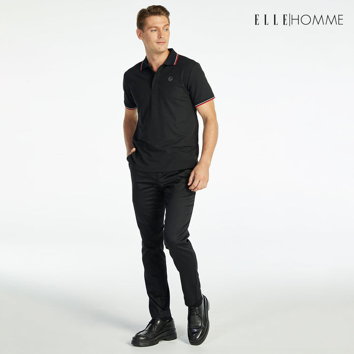 ELLE HOMME เสื้อยืดโปโล สีดำ W8K903B23 ELLE HOMME