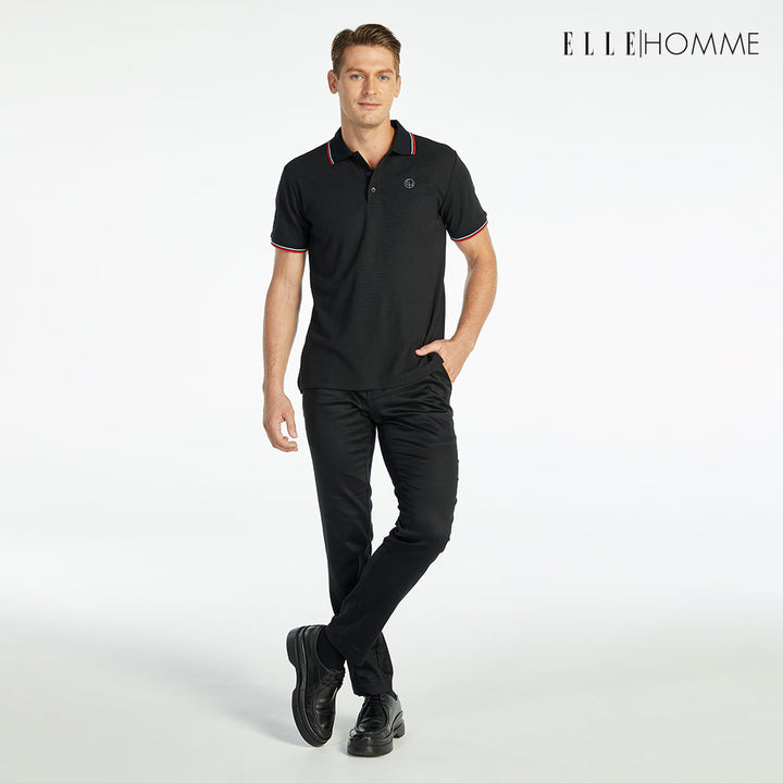 ELLE HOMME เสื้อยืดโปโล สีดำ W8K903B23 ELLE HOMME