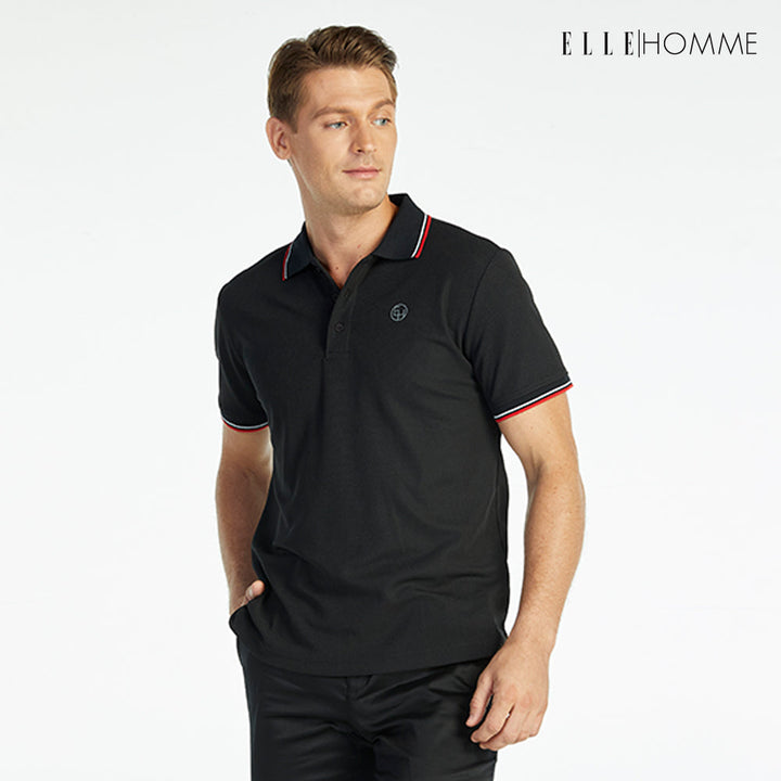 ELLE HOMME เสื้อยืดโปโล สีดำ W8K903B23 ELLE HOMME