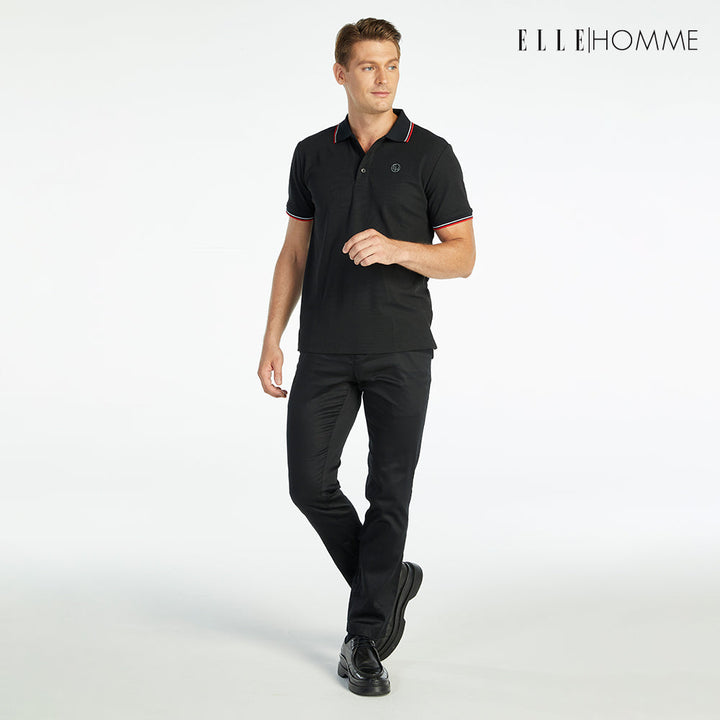 ELLE HOMME เสื้อยืดโปโล สีดำ W8K903B23 ELLE HOMME