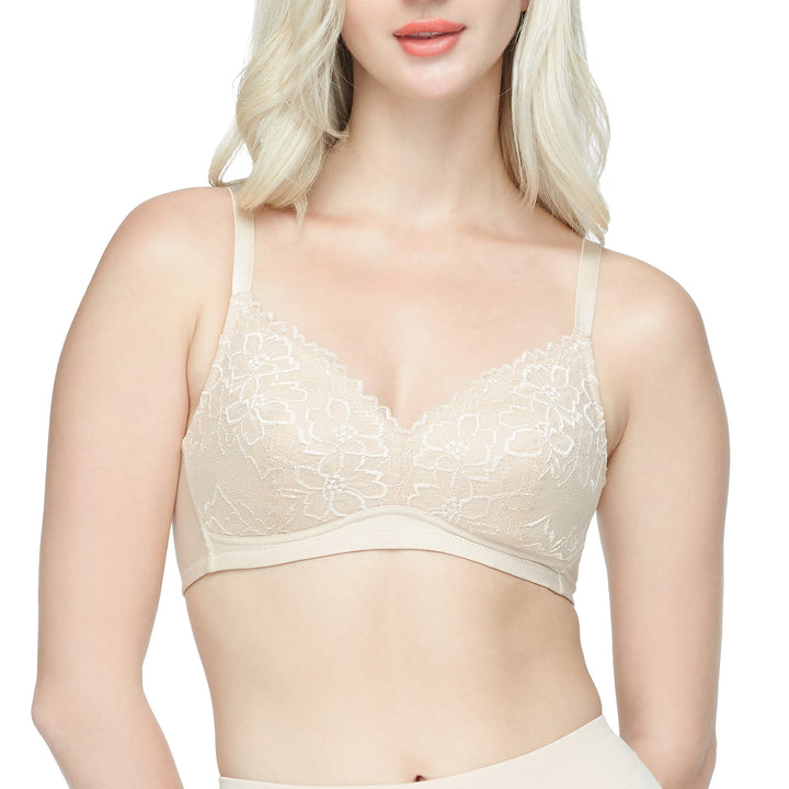 Wacoal Gold Wireless Bra บราเพื่อสุขภาพ บราไร้โครง ไม่เสริมฟองน้ำ รุ่น WO1542 Wacoal