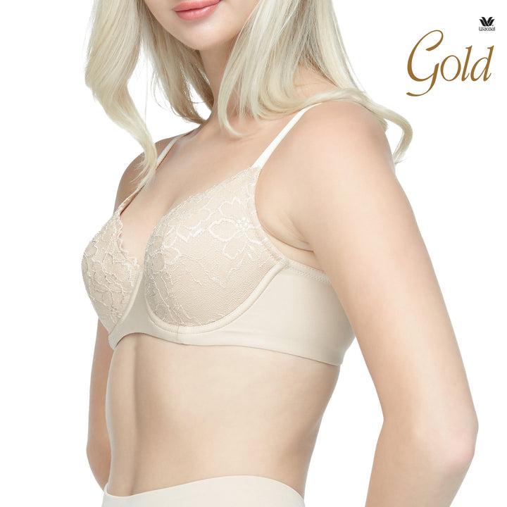 Wacoal Gold Soft Underwire Bra บราเพื่อสุขภาพ เสริมโครงอ่อน ไม่เสริมฟองน้ำ รุ่น WO1725 Wacoal
