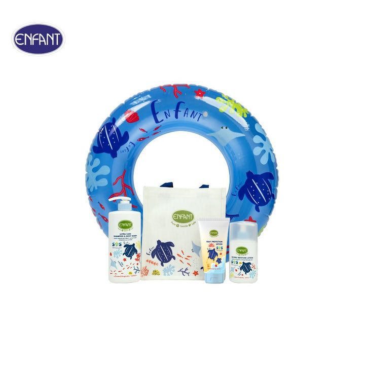ENFANT อองฟองต์ Kid Save Turtle Set ผลิตภัณฑ์ดูแลผิวกายสำหรับเด็ก 2 ปีขึ้นไป 1เซ็ต/5ไอเทม ENFANT