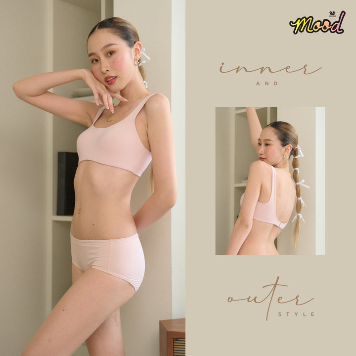 Wacoal Mood Smart Size Bra ชุดชั้นในวัยรุ่น บราไร้โครง รุ่น MM1X84 Wacoal