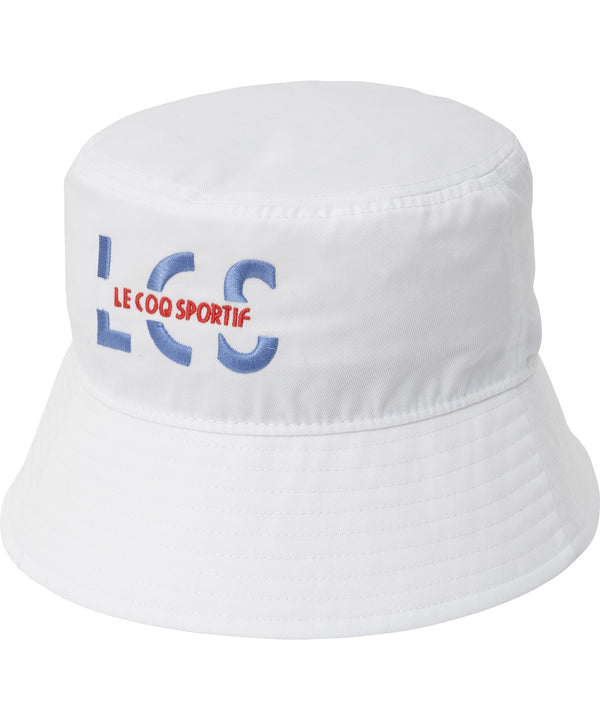 le coq sportif หมวกบัคเก็ต สีขาว (หมวกบัคเก็ตกันแดด, หมวกผู้ชาย-ผู้หญิง, lecoq, เลอค็อก) 