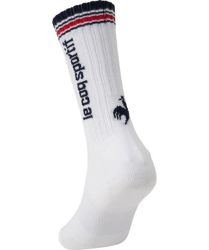 le coq sportif ถุงเท้ายาว สีน้ำเงิน-ขาว-แดง แพ็ค 2 คู่ (ถุงเท้า, sock, กีฬา, sport, lecoq, เลอค็อก) 