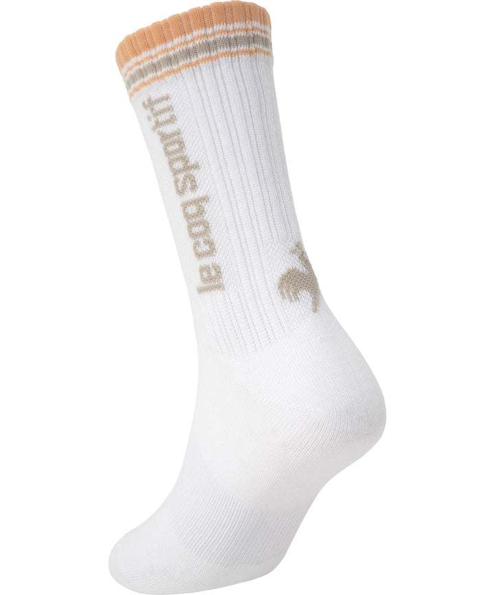 le coq sportif ถุงเท้ายาว สีเหลือง-เทา แพ็ค 2 คู่ (ถุงเท้า, sock, กีฬา, sport, lecoq, เลอค็อก) 