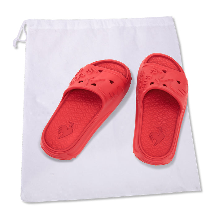 le coq sportif รองเท้าแตะ ผู้ชาย-ผู้หญิง รุ่น QUARTZ-MEGA สีแดง (รองเท้า, sandals, Sport, Training, lecoq, เลอค็อก) 