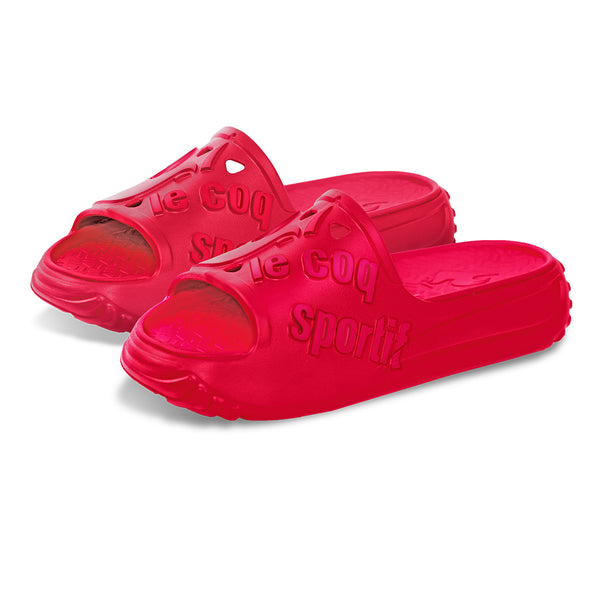 le coq sportif รองเท้าแตะ ผู้ชาย-ผู้หญิง รุ่น QUARTZ-MEGA สีแดง (รองเท้า, sandals, Sport, Training, lecoq, เลอค็อก) 