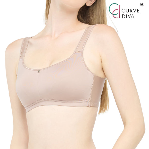 Wacoal Curve Diva Wireless Bra บราไร้โครง เก็บกระชับ สาวคัพใหญ่ รุ่น WB7546 