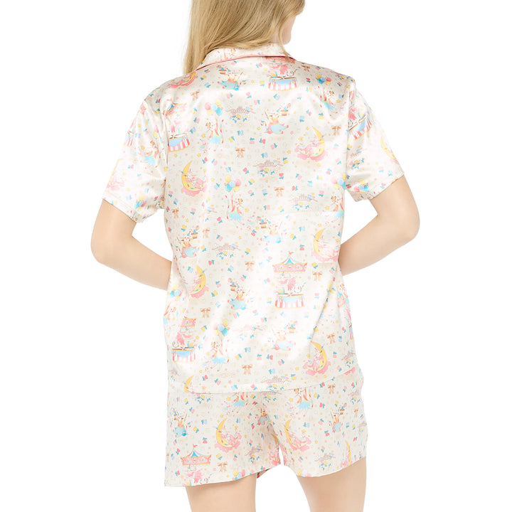 Wacoal Sleepwear ชุดนอนกันโป๊ เสื้อแขนสั้น กางเกงขาสั้น รุ่น WN7D40 