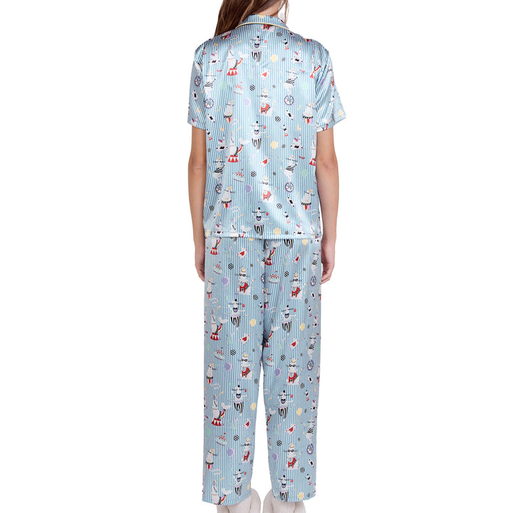 Wacoal Sleepwear ชุดนอนกันโป๊ เสื้อแขนสั้น กางเกงขายาว รุ่น WN7D41 