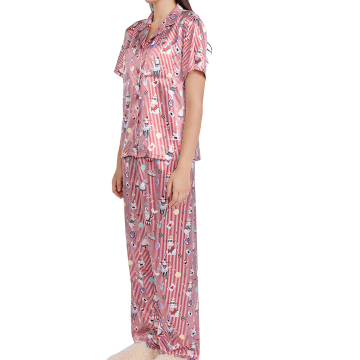 Wacoal Sleepwear ชุดนอนกันโป๊ เสื้อแขนสั้น กางเกงขายาว รุ่น WN7D41 