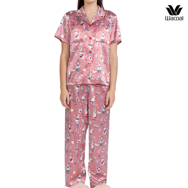 Wacoal Sleepwear ชุดนอนกันโป๊ เสื้อแขนสั้น กางเกงขายาว รุ่น WN7D41 