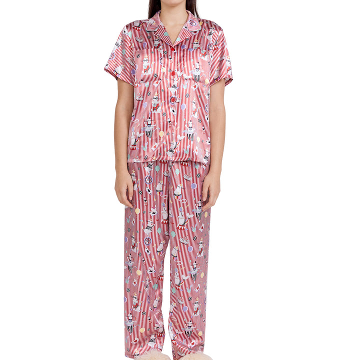 Wacoal Sleepwear ชุดนอนกันโป๊ เสื้อแขนสั้น กางเกงขายาว รุ่น WN7D41 