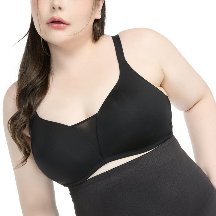 Wacoal Curve Diva Wireless Bra บราไร้โครงเก็บกระชับ สาวพลัสไซซ์ รุ่น WQ1539 