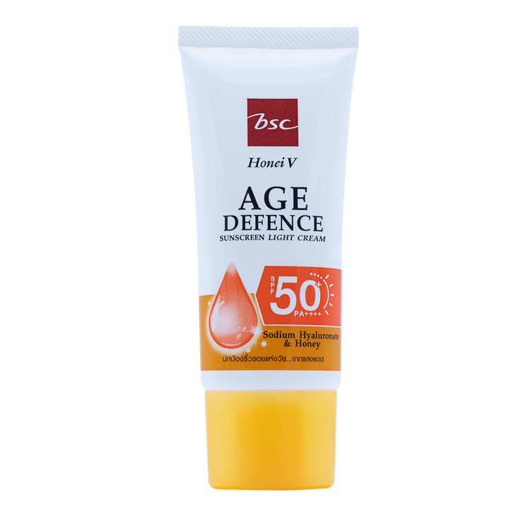 Honei V BSC Age Defence Sunscreen Light Cream SPF50+ PA++++ 30g. 