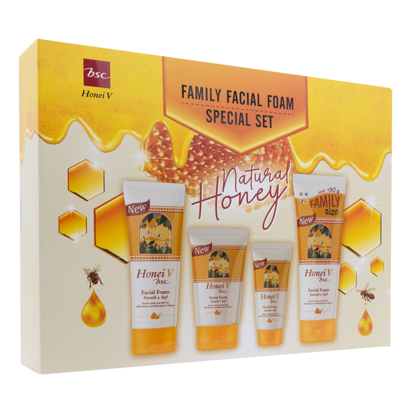 HONEI V BSC FAMILY FACIAL FOAM SPECIAL SET ฮันนี่ วี บีเอสซี แฟมิลี่ เฟเชียล โฟม สเปเชียล 