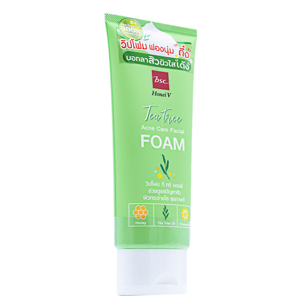 HONEI V BSC TEA TREE ACNE CARE FACIAL FOAM ฮันนี่ วี บีเอสซี ที ทรี แอคเน่ แคร์ เฟเชียล โฟม 