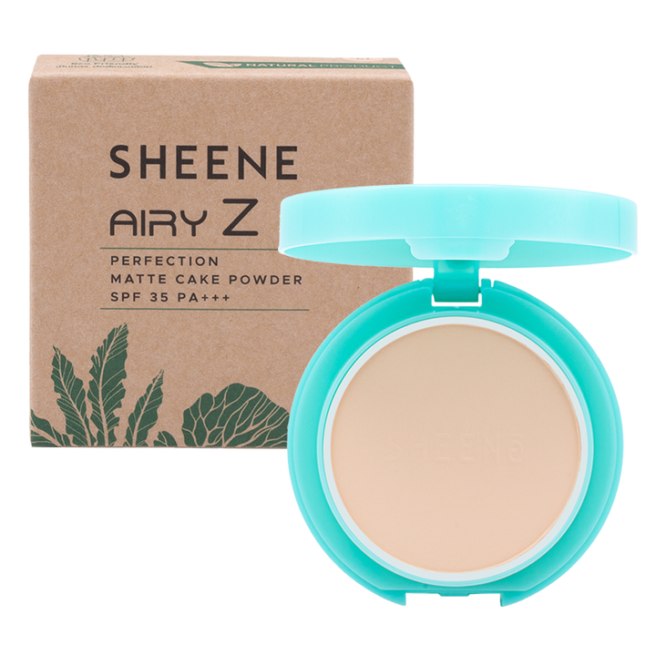 SHEENE  AIRY - Z  PERFECTION MATTE CAKE POWDER SPF 35 PA+++  (ชีนเน่ แอรี่ - ซี เพอร์เฟคชั่น แมท เค้ก พาวเดอร์ เอสพีเอฟ 35 พีเอ+++ ) 