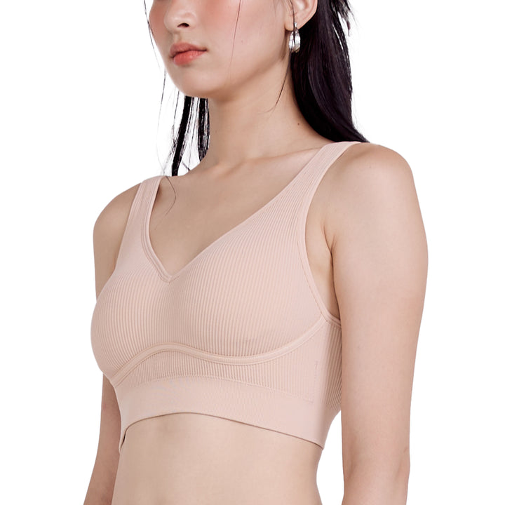 Wacoal Mood Camisole Bra ชุดชั้นในวัยรุ่น บราสวมหัว เสื้อกล้ามตัวสั้น มีบราในตัว รุ่น WH9M36 