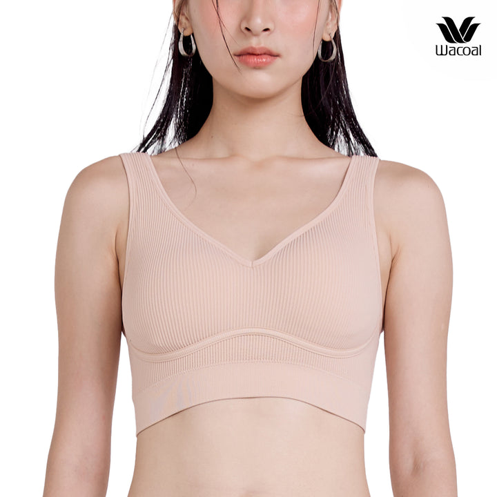 Wacoal Mood Camisole Bra ชุดชั้นในวัยรุ่น บราสวมหัว เสื้อกล้ามตัวสั้น มีบราในตัว รุ่น WH9M36 