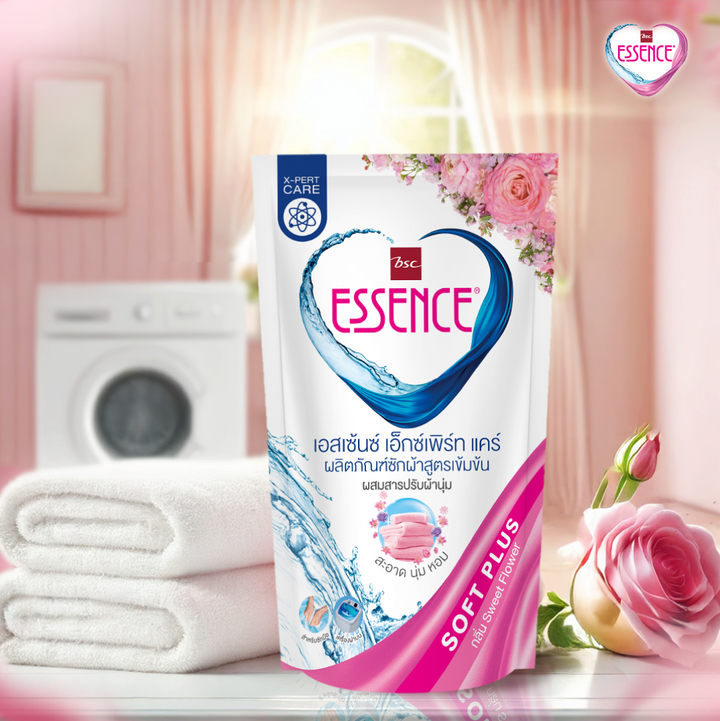 ผลิตภัณฑ์ซักผ้า สูตรเข้มข้น เอสเซ้นซ์ เอ็กซ์เพิร์ท แคร์ 600 มล. มี 3 กลิ่น (1 ลัง บรรจุ 12 ถุง)