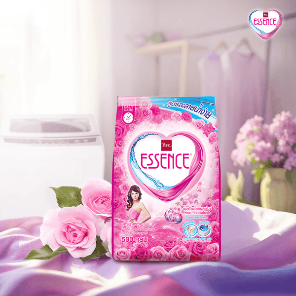 ผงซักฟอก เอสเซ้นซ์ 500 กรัม (1 ลัง บรรจุ 24 ถุง) ESSENCE