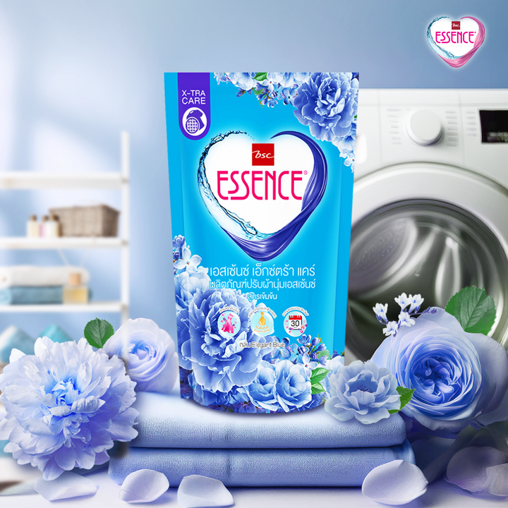 ESSENCE เอสเซ้นซ์ เอ็กซ์ตร้าแคร์ ผลิตภัณฑ์ปรับผ้านุ่ม เอสเซ้นซ์ สูตรเข้มข้น  550 มล. มี 3 กลิ่น (1 ลัง บรรจุ 12 ถุง) ESSENCE