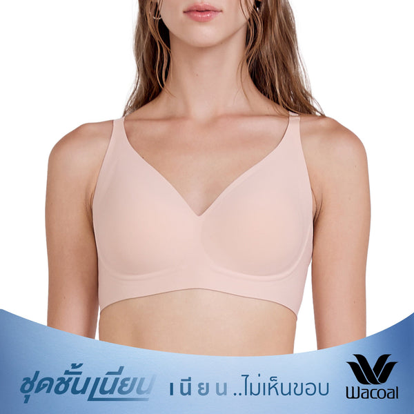 Wacoal ชุดชั้นเนียน บราไร้โครง Smartsize เสริมฟองน้ำ รุ่น WB3Y35 Wacoal