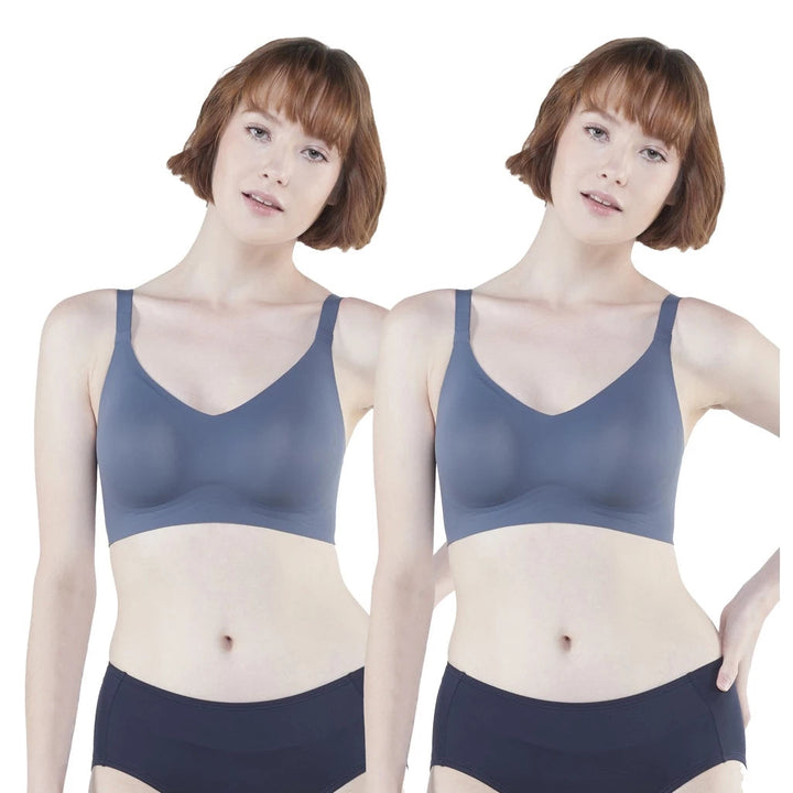 Wacoal ชุดชั้นเนียน บราไร้โครง Smart Size เสริมฟองน้ำ เซท 2 ชิ้น รุ่น WB3Y28/WB3228 Wacoal