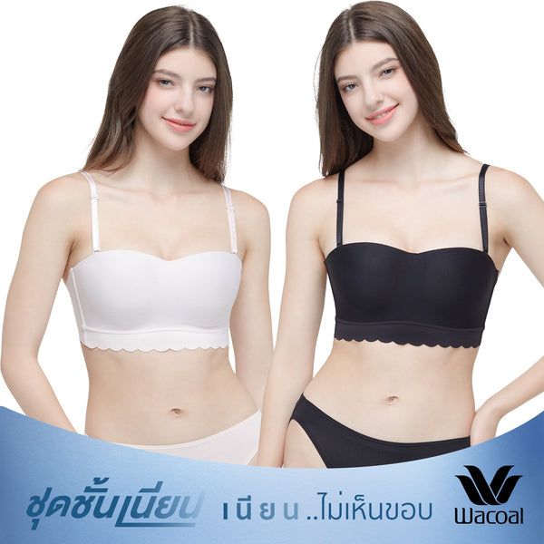Wacoal Smart Size Bra บราเกาะอก ไร้โครง 1 Pack 2 pcs รุ่น WB3Y31/WB3231 Wacoal