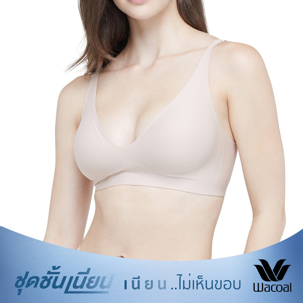Wacoal ชุดชั้นเนียน บราไร้โครง Smartsize ฟองน้ำบาง รุ่น MM1X72 Wacoal