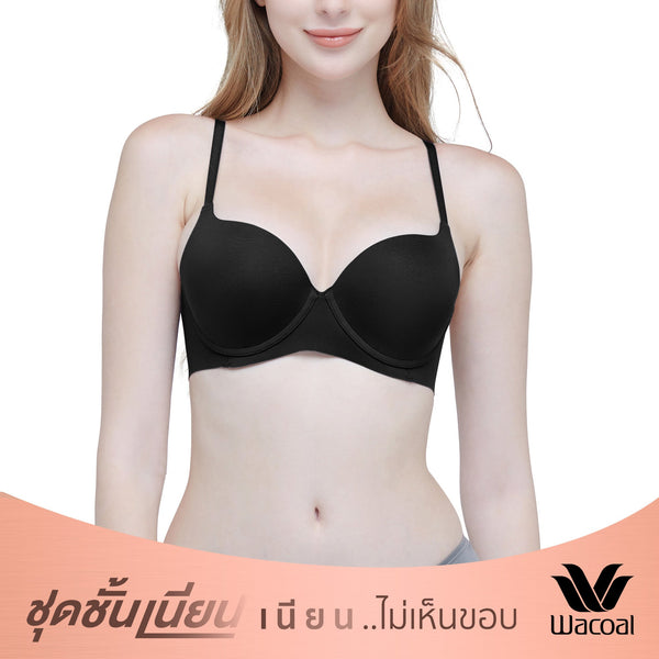 Wacoal ชุดชั้นเนียน บราดันทรงมีโครง เสริมฟองน้ำหนา รุ่น WB5P79 Wacoal