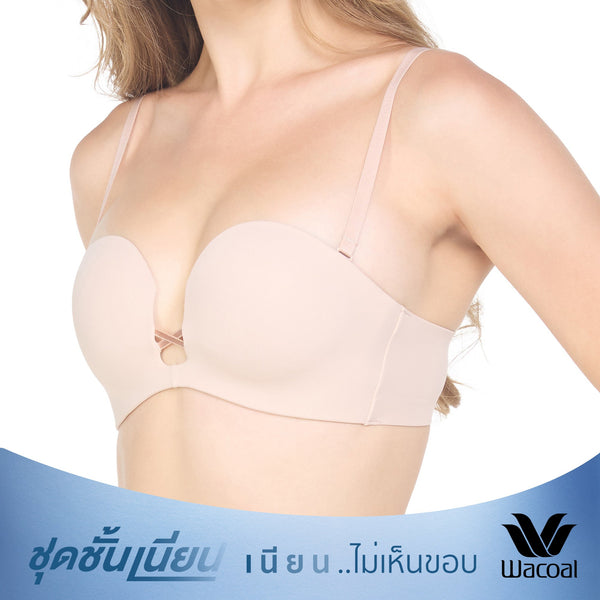 Wacoal ชุดชั้นเนียน บราเกาะอก Snartsize เสริมฟองน้ำ รุ่น WB5P88 Wacoal