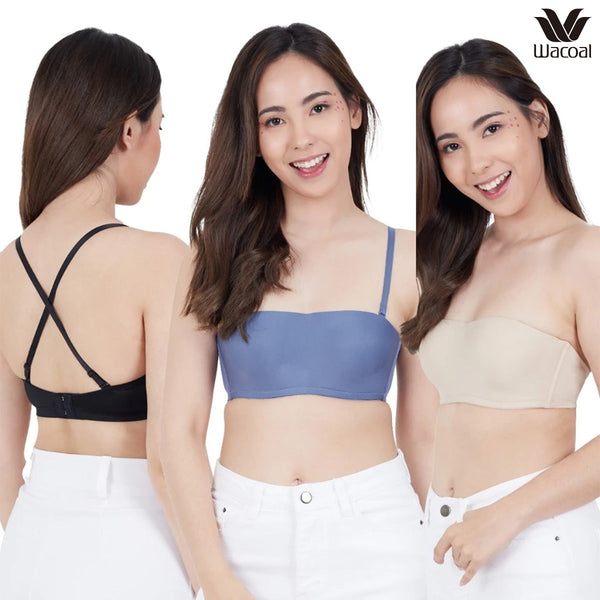 Wacoal Surprise Top Bra บราเกาะอก มีโครง ถอดสายบ่าได้ เซท 3 ชิ้น รุ่น WB9V11 Wacoal