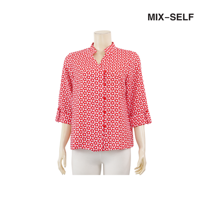 MIX-SELF BLOSSOM CHIC BLOUSE รุ่น FB35081 Mix Self