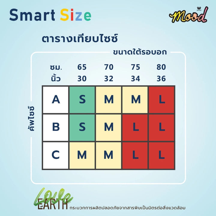 Wacoal Mood Smooth Bra ชุดชั้นในวัยรุ่น บราไร้ตะเข็บ รุ่น MM1Y03 Wacoal