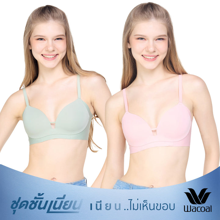 Wacoal Smart Size Wireless Bra บราไร้โครง 1 Pack 2 pcs รุ่น WB3Y37/WB3237 Wacoal