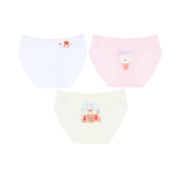 Wacoal Bloom Panty กางเกงในสำหรับเด็ก Pack 3 รุ่น MU1Y12 คละสี (PI)