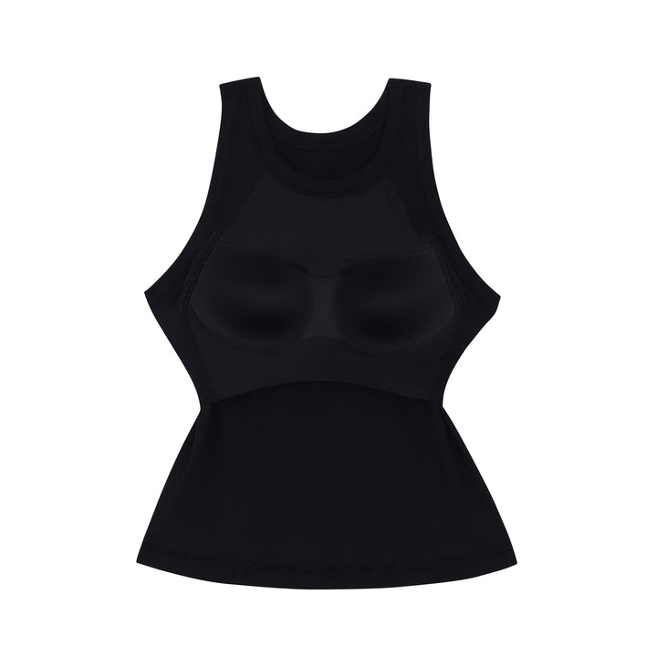 Wacoal Lingerie เสื้อแขนกุดเสริมบรา ผ้าร่อง (Rib) รุ่น WH4A06 Wacoal